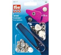 Prym Jersey Hood Pearl - Bottoni a Pressione 6 Pezzi, Diametro: 12 mm, Argento