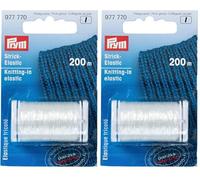 Prym Knitting-in Elastic, in Poliestere, 9.3 x 5.7 x 0.7 cm (Confezione da 2)