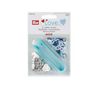 Prym Love Druckknopf Jersey Color Messing 8 mm Blau, Weiß, Hellblau Press Fasteners, Metallo, Blue, '14 x 9.3000000000000007 x 2.5 cm