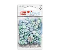 Prym Love Color Snaps Mini Annähoptik Hellblau Pulsante a Pressione, Turchese Chiaro, Blu, Azzurro, 9 mm