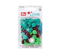 Prym Press Fasteners, Poliestere, Green, Light Green, Brown, 12.4 mm