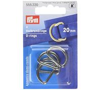 Prym D-Rings, Silver, '20 mm, silberfarbig, 4 Stück