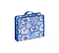 Prym Mini borsa per progetti tutto in uno, organizer per lana, ferri da maglia, uncinetti e accessori da cucito, borsa compatta per lavori artigianali, Blu Delft, 280 mm x 260 mm x 50 mm, blu delft