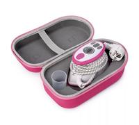 Prym Mini ferro da stiro a vapore rosa con vassoio in silicone e custodia in set, 400 W, temperatura regolabile (110-240 V), ideale per cucito, patchwork e viaggi