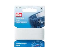 Prym - Morbido Bianco (25 mm, 1 m) Nastro Elastico - 1 unità