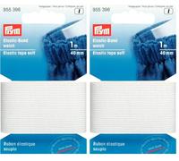 Prym - morbido bianco (40 mm, 1 m) nastro elastico - 1 unità (Confezione da 2)