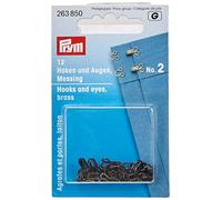 Prym Ganci e occhielli No. 2 - Ottone Nero - Medio, 12 pezzi