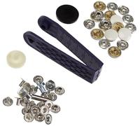 Prym Non- Sew Press Fastener, Metallo, White, 15 mm