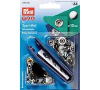 Prym Non- Sew Press Fasteners, Silver, 13 mm, silberfarbig, 10 Stück