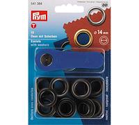 Prym Occhielli e rondelle, Ottone, Black, 2 x 1 x 1 cm