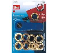 Prym Occhielli e rondelle, Poliuretano, Oro, Standard