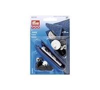 Prym NF Knöpfe Bottoni di Jeans, Metallo Plastica, d'Argento, 20 mm