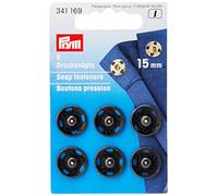 Prym Fissanti a scatto per cucire Ottone Nero 15 mm Taglia Unica 6 unità