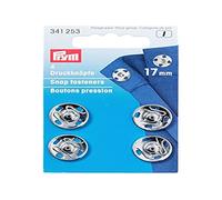 Prym Patch - Bottoni Automatici per Cucito in Ottone 4 Pezzi, Diametro: 17 mm, Argento