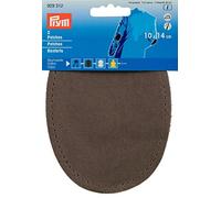 Prym, 2 Toppe di 14 x 10 cm, termoadesive o da Cucire, Colore Grigio
