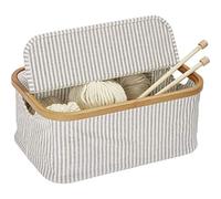 Prym Scatola Tela & Bamboo Grigio Pieghevole Salvaspazio Handarbeitsbox 612682