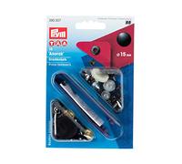 Prym - Prym Anorak Laccatura laccata nera (15 mm) Fissaggi della pressa non SEW - 1 unità