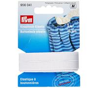 Prym Buttonhole Elastic, White, 18 mm, Bianco, 1 m
