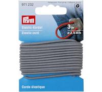 Prym Elastic Cord, 60% ED 40% PES, Grey, Ø 2,5 mm | 3 m