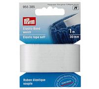 Prym Elastic Tape, White, 30 mm, Bianco, 1 M