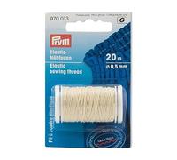 Prym – Filo elastico da cucito in poliestere – 0,5 mm – Bianco naturale