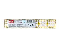 Prym Universal-Lineal 1 x 6 inch Omnigrid Ruler, Transparent, Yellow