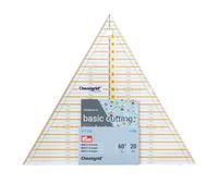 Prym Righello per Patchwork, Triangolare, 60 Gradi, Multi 20 cm, Omnigrid Triangle Ruler, Yellow, Transparent