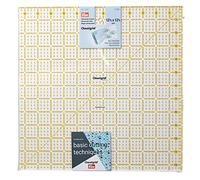 Prym 611647-1 Ruler, Transparent, Black, Yellow, 12.5 x 12.5 inch