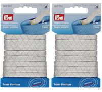 Prym - Prym White (7mm, 5m) Super Elastic - 1 unità (Confezione da 2)