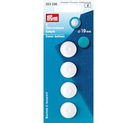 Prym Bottoni di Copertura in plastica, Bianco, 323236 19 mm