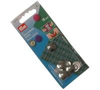 Prym Pulsanti Senza Attrezzi, Metal, Argento, 323151 15 mm, 6 unità