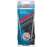 Prym Rundstricknadeln MS 80 cm 5,00 mm silberfarbig Ferri da Maglia circolari, Ottone, Argento, 5,0 mm