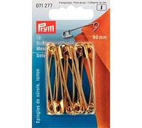 Prym Safety Pins, Ottone, Silver, 50 mm, goldfarbig, 12 Stück