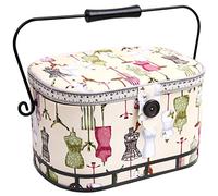 Prym Sewing Basket, Cotone, Black, White, 30x20.5x19 cm