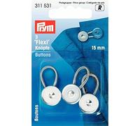 Prym - Silver Flex I Pulsanti (15 mm) con Loop - 1 unità