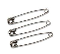 Prym Spille di Sicurezza con Spirale Acciaio No. 4 Argento 57 mm, Metallo, Grigio, 10 cm