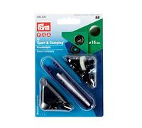 Prym – Bottoni a pressione Sport – Ottone, 15 mm, Nero – 10 pezzi