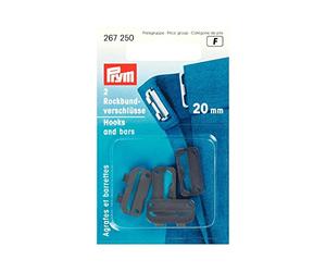 Prym - Steel Black (20mm) Ganci Gonna - 1 unità
