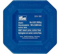 Prym Straight Pins, Lega di Acciaio, Silver, 30 x 0,60mm