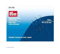 Prym Straight Pins, Steel, Silver, 30 x 0,7mm