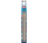 Prym Strumpfstricknadeln Alu Grau Ferri a Doppia Punta e Guanto in Alluminio Grigio Perla 15 cm 3,00 mm, Argento, 3,0mm