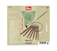 Prym Tunesische Häkelnadel Set Natural 3,5-8,0 mm Uncinetto, Lana, Beige, 3.5-8.00mm, 8 unità