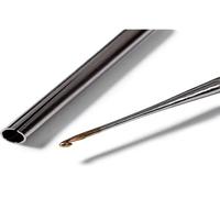 Prym Garn-Häkelnadeln Record Soft-Griff 0,60 mm silberfarbig Uncinetto con Manico in Plastica, Steel, Argento, 0,6 mm