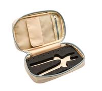 Prym Vario Case - Borsa portaoggetti per pinze Vario, organizer per accessori da cucito, tasca per attrezzi con bottone a pressione e occhielli, beige., 13,5 x 22,5 x 5 cm, moderno