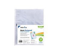 Pryma Busta Porta Card A4 | Set 10 Pezzi - Trasparente, Resistente e Universale per Raccoglitori ad Anelli
