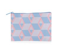 Pryma Busta Portatutto Formato B6 (23x12 cm) - Bustina Astuccio Sottile con Cerniera, Pochette Impermeabile per Documenti, Cancelleria, Viaggio e Trucchi (Azzurro)