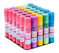 Pryma Colla Stick 30 pz x8 g Glitter - Confezione da 30 Pezzi - Colla Solida a Base Girevole per Scuola e Casa - Asciugatura Rapida e Pulita