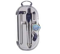 Pryma Compasso Balaustrone Snodato Set 4 Pezzi - Kit Completo con Compasso Professionale, Mine di Ricambio e Accessori - Strumenti da Disegno Tecnico e Geometrico per Scuola, Ufficio e Architettura