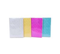 Pryma Diario Memobook Copertina Morbida - Set 4 Pezzi, 80 Fogli, 205x140 mm - Fantasia Glitter Cuori Assortiti, Taccuino Elegante per Scuola, Ufficio e Tempo Libero