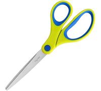 Pryma Forbici Punta Tonda 21 cm - Sicure e Resistenti, Ideali per Scuola, Ufficio e Casa, Colore Verde